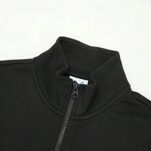 Puma Spring/Autumn Women's Basic Series Vintage Stand Collar Half-Zip Knit Pullover Sweatshirt 69026401 - Black - View 8