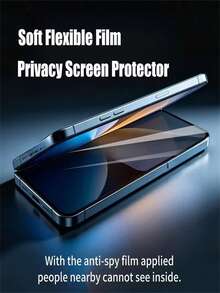2 PCS Anti-Peep Privacy Hydrogel Screen Protector, Full Coverage Soft TPU Inner Film Compatible With Iphone Duo Foldable Phone, Not Tempered Glass Film - Clear - View 4