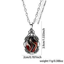 YUJUGLOW 1pc Pattern Matching Zinc Alloy Pendant Necklace Suitable For Women's Daily Wear - Red - View 3