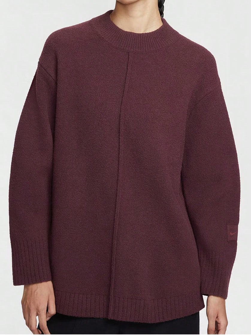 Nike Women's Casual Round Neck Sweatshirt - Red - View 1