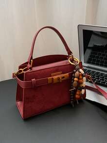 Fashion Commuter Bag Luxury Women's Bag Exquisite Crossbody Handbag Versatile Office Use - Burgundy - View 1