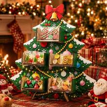 Christmas Tree Style Wooden Candy Display Stand Party Tabletop Atmosphere Decor Dessert Table Wooden Candy Rack Ornament - Multicolor - View 2