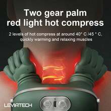 LEVIATECH Máy massage cổ và vai 6D chân thực sạc USB, thiết bị massage điện không dây, 3 chế độ + 2 mức nhiệt, phù hợp cho lưng, cánh tay, chân, máy massage nhào sâu cầm tay, quà tặng lý tưởng cho cha mẹ - Nhiều màu - Xem 4