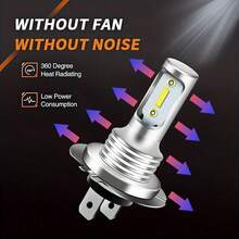 2Pcs LED Bulb Super Bright 6000k White CSP-Chips Replacement For Fog Lights Daytime Running Lights Instrument Lamp Car Door Lights Projector Lights Truck Door Lights Warning Light 2pcs, Highperformance Bulb, Longlasting Bulb, Automotive Led, Offroad - 6000K - View 3