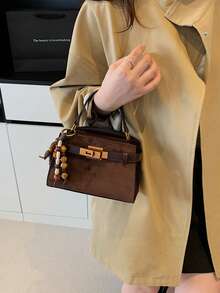 Fashionable Commuter Bag, Luxury Women's Handbag, Exquisite Crossbody & Shoulder Bag, Versatile For Office And Daily Use - Coffee Brown - View 7
