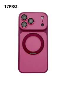 1Pc 18 ProMax Phone Case - New Luxury 360° Rotating Ring Holder Magnetic Stand Phone Case, Compatible With 17 18 Pro Max Promax 18Promax, Wireless Charging, With Glass Lens Protector, Camera Control Button, Shockproof Anti-Fingerprint Matte Protective Shell - Multicolor - View 16