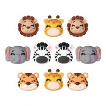 5pcs Silicone Animal Focal Beads DIY Beaded Pen Keychain Bag Charm Car Hanging Ornament Gift Making Loose Beads Material - Multicolor - View 2