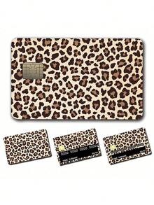 4pcs/Set Leopard Print Credit Card Stickers, Credit Card Protective Covers, Bubble-Free Ultra-Thin Credit Card Stickers, DIY Personalized Credit Card Stickers, Waterproof Vinyl Protective Stickers, Suitable For Keys, Transportation, Debit Cards, Credit Cards, Back To School, School Season, School Supplies - Sets - View 1
