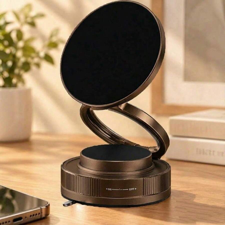 1pc New Universal High-End Center Console Suction Cup Car Phone Holder, Vacuum Suction Magnetic Car Phone Mount - Multicolor - View 1