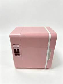 4L Dual‑Use Mini Cosmetic Fridge, Cooler & Warmer, 28dB Quiet Refrigerator , Removable Shelf For Skincare, Drinks, Breast Milk, Bedroom Travel - Pink - View 2