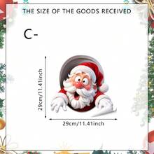 1/4pcs Christmas Probe Cartoon Toilet Stickers, With Designs Of Santa Claus And Reindeer, Waterproof Removable Bathroom Vinyl Stickers, Suitable For Bathroom Decoration During Winter Festivals And Home Parties. - Multicolor - View 11