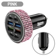 1pc Shiny Handmade Rhinestone Car Charger, Fast Charging USB Type-C Car Phone Charger, Diamond Adapter, Compatible With Phones, Dash Cams, GPS And Other Devices, Perfect Holiday/Birthday Gift For Men And Women - Multicolor - View 76