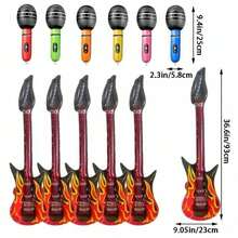1/5/10/20pcs Inflatable Microphone Props, Inflatable Microphone Set, Multi-Functional Party Decoration Props, Fun Party Decorations And Photo Props, Reusable Inflatable Props For Singing Music Party Decorations - Multi-color - View 9