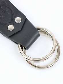 1pc Women's Medieval Dress Clip, PU Leather Double Ring Skirt Clip, Renaissance Style Dress Lifter, Suitable For Cosplay, LARP Live Action Role Play And Renaissance Faire - Multicolor - View 5