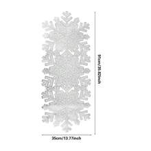 1件裝聖誕雪花桌旗，適合聖誕餐廳桌面裝飾，桌面保護墊 - 彩色 - 查看 6