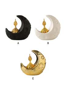 1pc Moon-Shaped Ceramic Incense Burner - Minimalist Exquisite Aromatherapy Decor For Home, Office, Party & Yoga, Ideal Gift For All Occasions - Incense Burner - View 10
