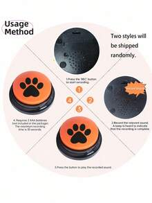 1pc/4pcs/8pcs Recordable Button Pet Toy Dog Communication Training Buzzer Recordable Talking Button Interactive Toy - Multicolor - View 12