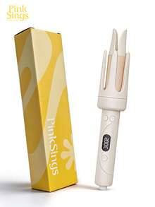 PinkSings One-Touch Automatic Curling Iron 32mm Barrel, Left & Right Auto Curling, 4 Temperature Modes, Negative Ion Generator, Smart Timer & Sensor, Auto Shut-Off, Perfect Christmas Gift - Apricot - View 13