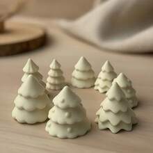 1pc 11-Cavity Mini Christmas Tree & Star Silicone Mold, DIY Resin Christmas Decoration Ornament Mold, Multi-Size Small Tree Christmas Tree Silicone Mold, Plaster Small Ornament, Easy Demolding, Handmade Mold, Perfect For Craft Enthusiasts And DIY Lovers - 11-cavity Mini Christmas Tree Star Mold - View 2