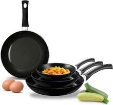 Set 4 Padelle Antiaderenti con Manico Soft Touch Ergonomico - Visualizzare 1