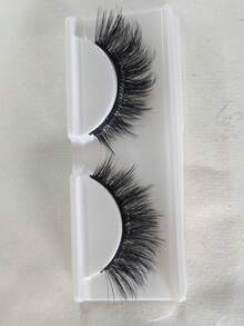 1pc Asiteo 7 Pairs Half Lash Extensions, Clear Band Cat Eye Tail, Natural Exquisite Faux Mink Hair, Fluffy And Soft, Create Natural Makeup Look - A - View 13