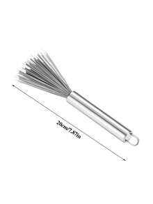 1pc Multipurpose Stainless Steel Long Handle Cleaning Brush, No Electricity Required, Suitable For Living Room, Bedroom, Bathroom, Kitchen, Furniture - Medium Strength Brush - A - View 10