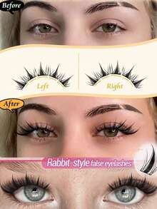 LIMEIKAI 320 Clusters Cartoon Style False Eyelashes, DIY Eyelash Extensions, Tapered Tips, Mixed Length Natural Anime Makeup Look, Thin Korean Asian Style, Reusable, Suitable For Beginners - View 8