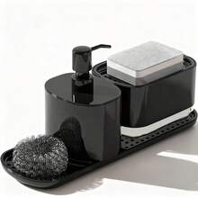 1pc Kitchen Soap Dispenser, Soap Dispenser Set, Dish Soap Dispenser, Liquid Soap Dispenser, Kitchen Dish Soap Rack, Dual Dispenser Storage, Countertop Soap Pump Dispenser For Kitchen Sink, Practical Kitchen Tool Liquid Dispenser, Kitchen Storage Supplies, Kitchen Decor, Kitchen Soap Box, Laundry Detergent Container, Bathroom Shower Gel Dispenser, Kitchen Sink Sponge Rack, Sink Storage Rack, Kitchen Accessories - Multicolor - View 12