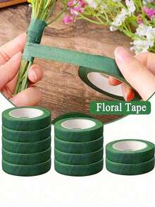 1 Roll Floral Decorative Tape - Paper Adhesive Tape, Suitable For Floral Arrangement And Stem Edge Decoration - A - View 2
