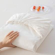 1件 100%純棉深口袋床墊包單，30cm高度，透氣床墊保護套，適用於臥室與宿舍，可機洗，彈性四角織布床品，不含枕套 - 是的 - 查看 9