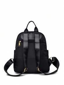 Dedoo Waterproof Nylon Backpack, Lightweight Multi-Pocket Luxury Casual School Bag For Back To School Girls Students Daily Travel(Random Pendant) - Black - View 5