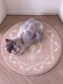 Vintage Persian Round Rug, American Classical Floral Pattern, Bohemian Style, Living Room Sofa Coffee Table Mat, Soft And Skin-Friendly, Bedroom, Bedside, Bay Window Mat, Study Chair Mat, Light Luxury Vintage Style, Highly Attractive Home Decor Soft Furnishing Mat, Versatile Indoor Home Carpet - Multicolor - View 5