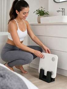 1pc Double Layer Weight Scale Stand,Weight Scale Riser,Multi-Functional Storage Rack,Compact And Portable,Stable And Anti-Tip,Travel Essential,Home Decor,Dorm/Desktop Storage,Suitable For Bathroom,Bedroom,Dorm,Gift For Friends,Christmas Gifts - Multicolor - View 6
