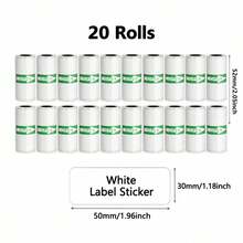 50x15mm & 50x30mm Mini Thermal Label Paper (White & Colored), Self ...