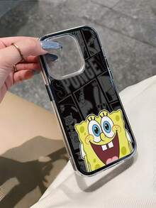 SpongeBob SquarePants 1 قطعة بطانية هاتف مضاد للسقوط بنمط إسفنجة سعيدة وألوان متباينة 2 في 1، مادة TPU، مناسب كهدية للعطلات، متوافق مع أجهزة Apple XS/XS Max/XR/11/12/13/14/15/16 Pro/Pro Max/14/15/16 Plus/17/18 Pro/18 Pro Max، للجنسين - متعدد الألوان - مشاهدة 1