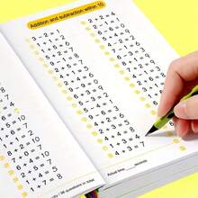 100/50/20 Addition And Subtraction Practice Workbook, 64 Pages Per Book, Children's Handwritten Arithmetic Notebook, Number Writing Assistant Early Education Material; Suitable For Kindergarten Classroom, Home Self-Study, Winter/Summer Holiday Homework, Back To School, New Year, Children's Day, Christmas Gift Early Education Teaching Aid - Multicolor - View 9