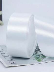 A Roll Of 0.6/4cm Wide Satin Ribbon Bow Hair Accessory Making Cake Baking Bundling - View 4