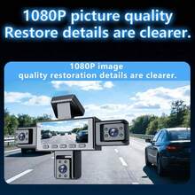 Kamera Dasbor SIDAKEYE 360° Panorama 5 Saluran (4 Lensa + Belakang) Kartu Memori 64G, Layar IPS 3,16 Inci, Kamera Depan 1080P, Kamera Depan, Tengah, Belakang, Kiri, Kanan Cakupan Penuh 720P, Fungsi Tampilan Empat Sudut, Penglihatan Malam Definisi Tinggi, Rentang Dinamis Lebar, Sensor G, Pengisian Daya USB, Baterai 150mAh - A - View 5