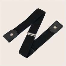 1pc Unisex Elastic No-Buckle Belt, Casual Street Style Elastic Waistband, Comfortable Invisible Belt, Knitted Elastic Band, Suitable For Machine Wash/Dry Clean Jeans And Skirts, Weekend Casual And Daily Commute, Average Size - Multicolor - View 6
