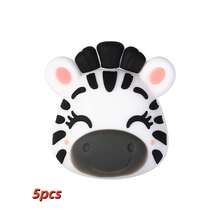5pcs Silicone Animal Focal Beads DIY Beaded Pen Keychain Bag Charm Car Hanging Ornament Gift Making Loose Beads Material - Multicolor - View 10