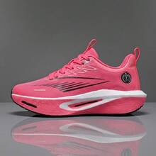 New Breathable Mesh, Shock-Absorbing, Lightweight Casual Sports Shoes, Unisex, With Ultra-Light Soft Sole - Hot Pink - View 3