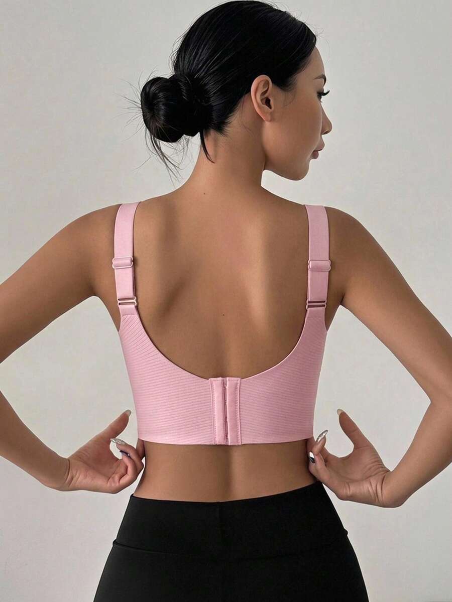 DAZY Women's Seamless Bra - Adjustable Straps, Wireless Support, Suitable For Daily Wear, Ultra Soft And Breathable Fabric, Women's Spring Clothing - Pink - View 1