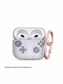 Game Console Silicone 1pc Themed Liquid Silicone Anti-Drop Thick Earphone Protective Case Compatible With Airpods Pro 2/4th Gen Birthday Gift Celebration - Grey - View 15