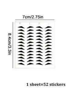 312/156PCS Eyeliner Stamp Sticker - Naturally Water-Resistant, One-Step Application, Long-Lasting, Fits Perfectly And Doesn't Fade. Ideal For Beginners And Those Who Are Lazy About Applying Eyeliner. - Multicolor - View 6