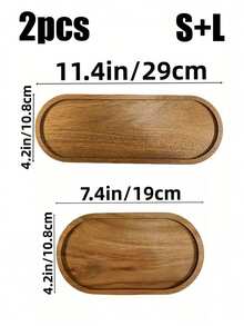 Oval Decorative Wooden Tray, Multi-Functional Tray, Decorative Tray, Tabletop Centerpiece, Bathroom Decor, Home Decor, Room Decor, Suitable For Dining Room, Home, Room, Living Room, Bathroom, Meets The Needs Of Different Users. - Multicolor - View 11