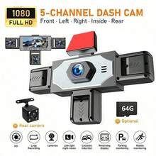 Kamera Dasbor SIDAKEYE 360° Panorama 5 Saluran (4 Lensa + Belakang) Kartu Memori 64G, Layar IPS 3,16 Inci, Kamera Depan 1080P, Kamera Depan, Tengah, Belakang, Kiri, Kanan Cakupan Penuh 720P, Fungsi Tampilan Empat Sudut, Penglihatan Malam Definisi Tinggi, Rentang Dinamis Lebar, Sensor G, Pengisian Daya USB, Baterai 150mAh - A - View 10