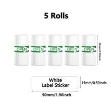 50x15mm & 50x30mm Mini Thermal Label Paper (White & Colored), Self ...