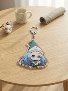 1pc/6pcs Witch Hat Atelier Acrylic Keychain, Square Pendant, Lightweight Backpack Key Charm, Fantasy Art Style Key Accessory, Suitable For Manga Lovers, Teenagers Collection And Gifts - Multicolor - View 9