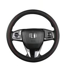 Car Steering Wheel Cover, Microfiber Leather Steering Wheel Covers With Anti-Slip Lining, Universal 14.5-15 Inchs Black ﻿ - Multicolor - View 6