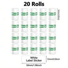 50x15mm & 50x30mm Mini Thermal Label Paper (White & Colored), Self ...